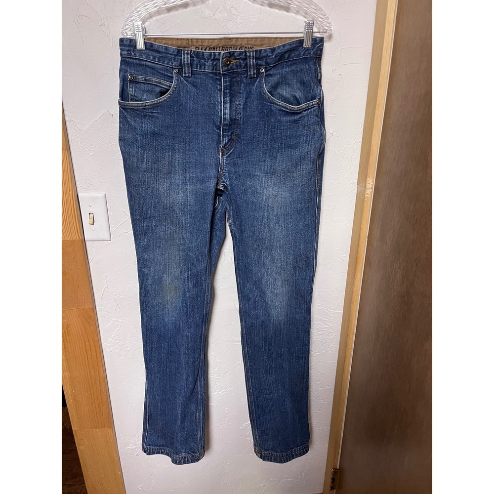 Duluth Trading Co Flex Ballroom Jeans Mens 34x34 Straight Leg Workwear